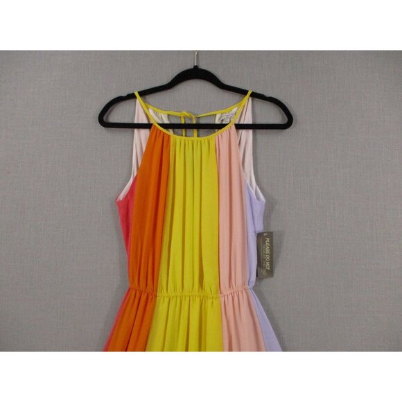 Eva Mendes New York & Company Colorblock Maxi Dress Size S Multicolor - Picture 3 of 13